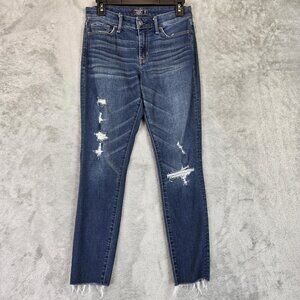 Abercrombie & Fitch Jeans Womens 26 2R Harper Low Rise Ankle Distressed Denim
